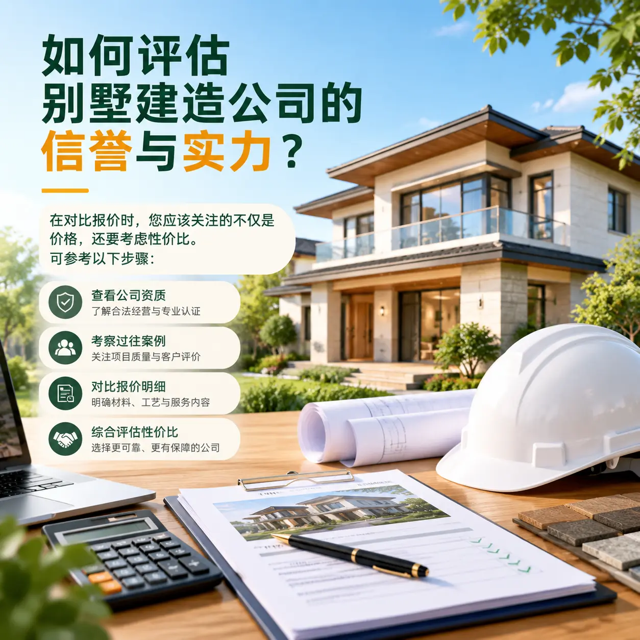 如何评估 桐梓 别墅建造公司的信誉与实力？