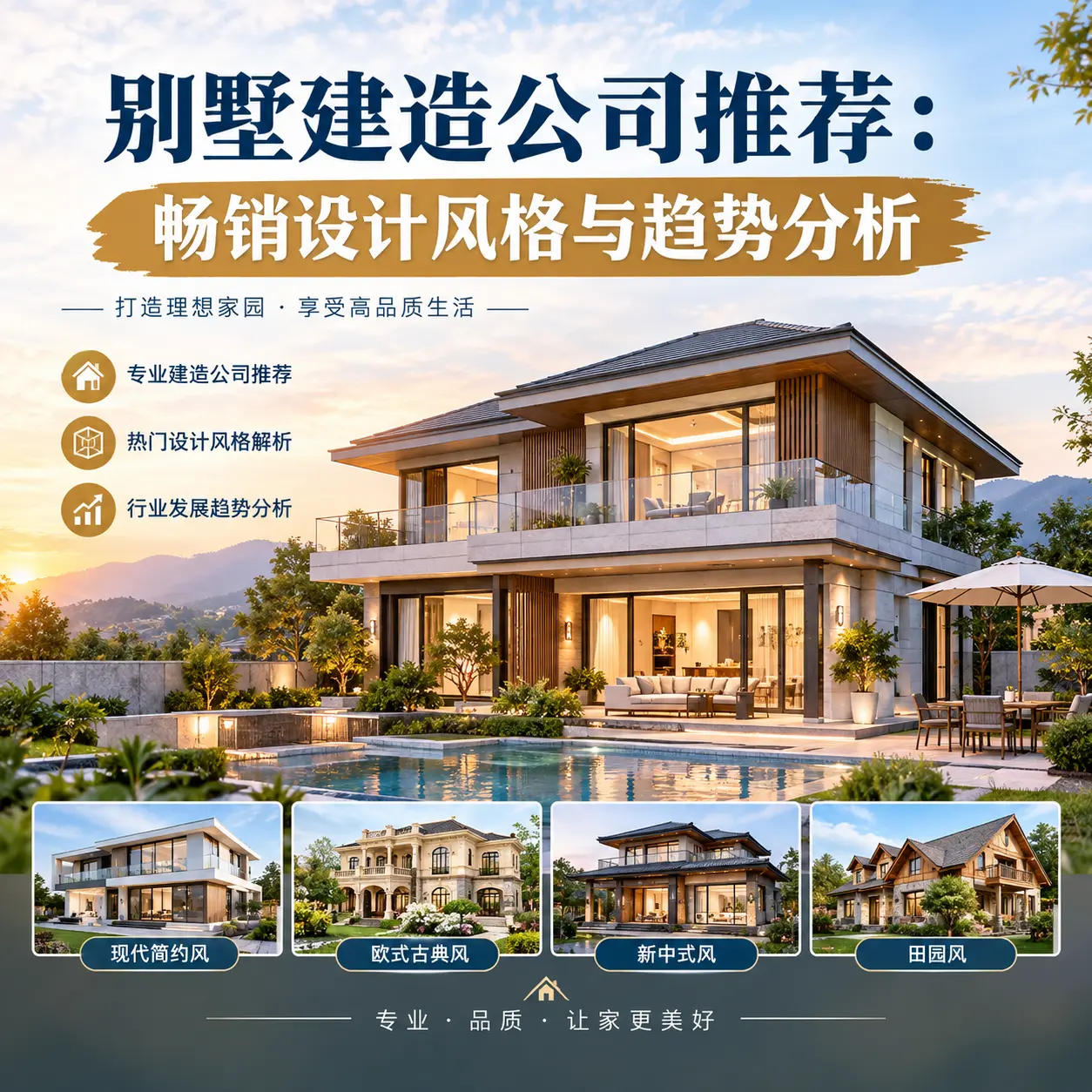别墅建造公司推荐： 桐梓 畅销设计风格与趋势分析