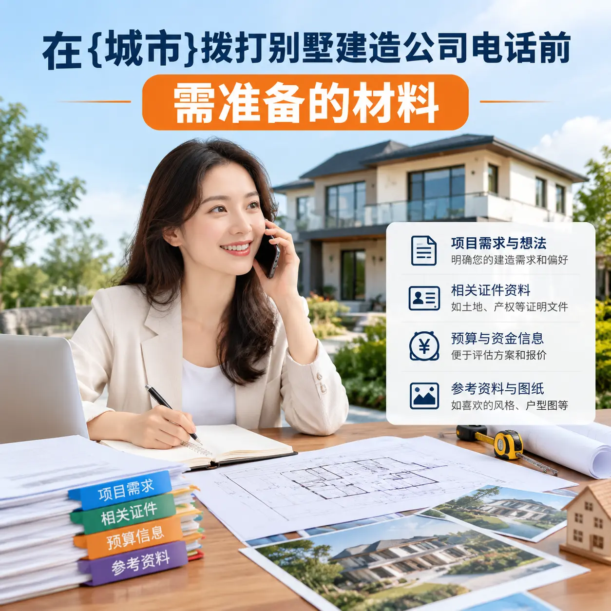 在桐梓拨打别墅建造公司电话前需准备的材料