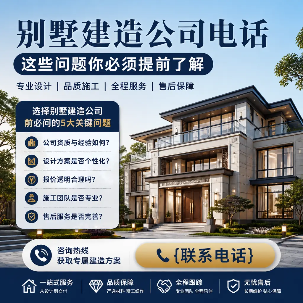 桐梓别墅建造公司电话,这些问题你必须提前了解