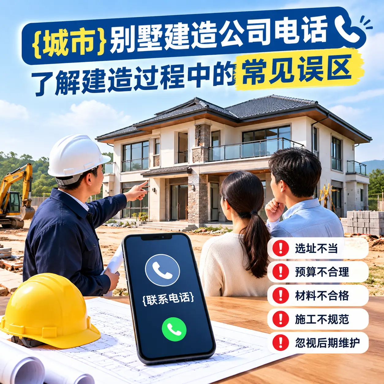 桐梓别墅建造公司电话，了解建造过程中的常见误区