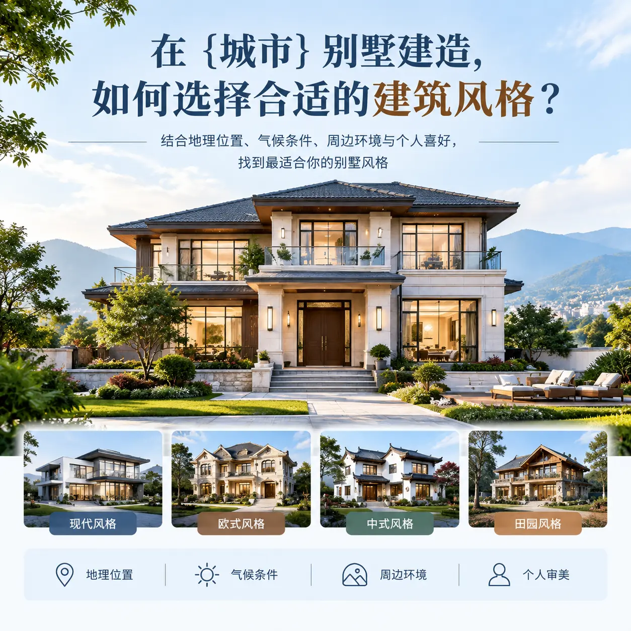 在 桐梓 别墅建造，如何选择合适的建筑风格？